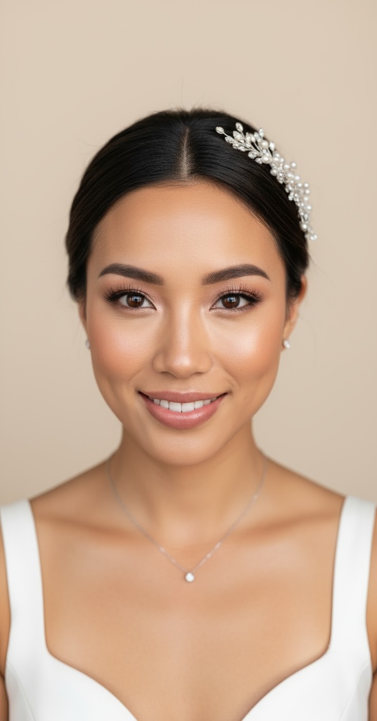 After Wedding Updo With Comb